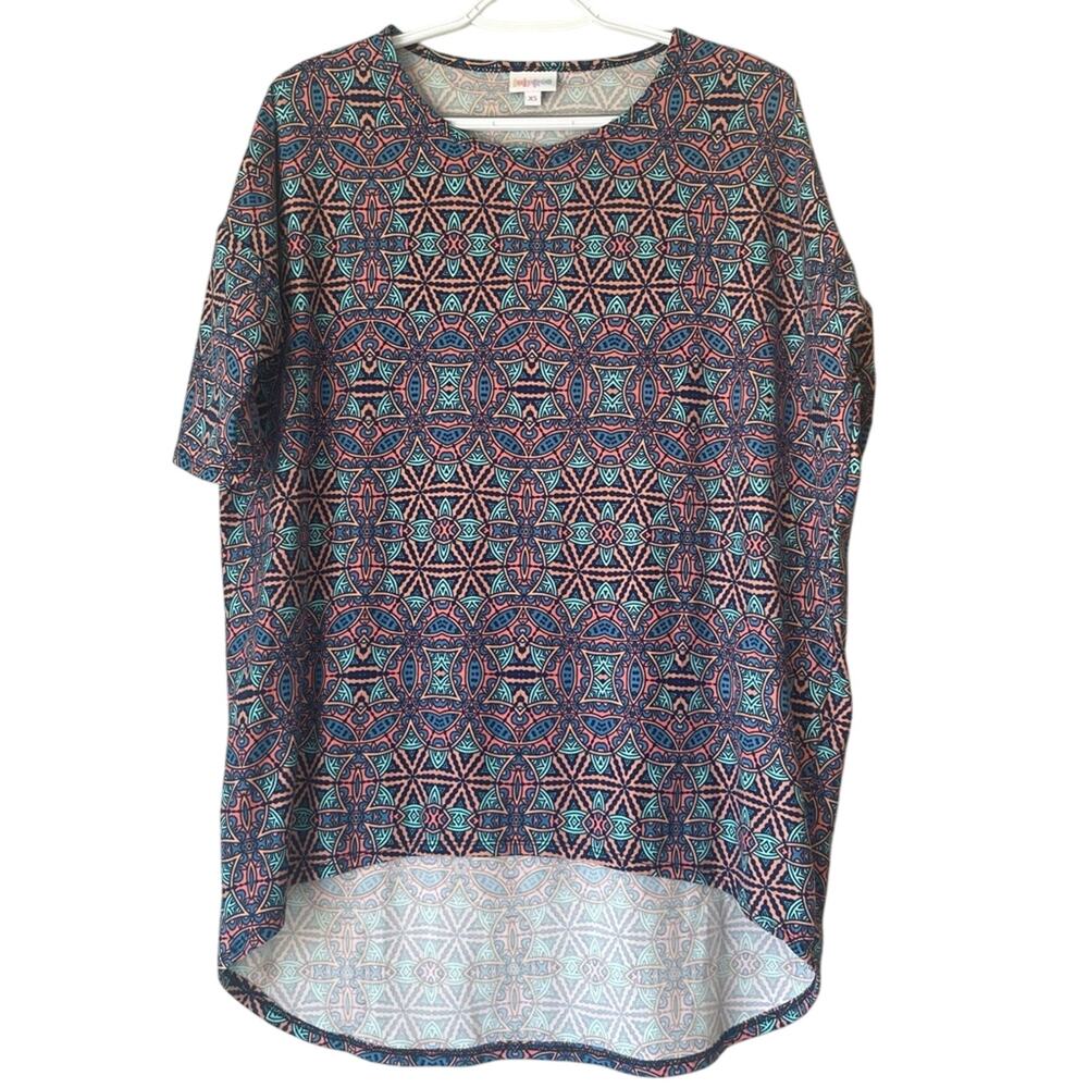 LuLaRoe High Low Blue and Orange Tee Size X-Small
